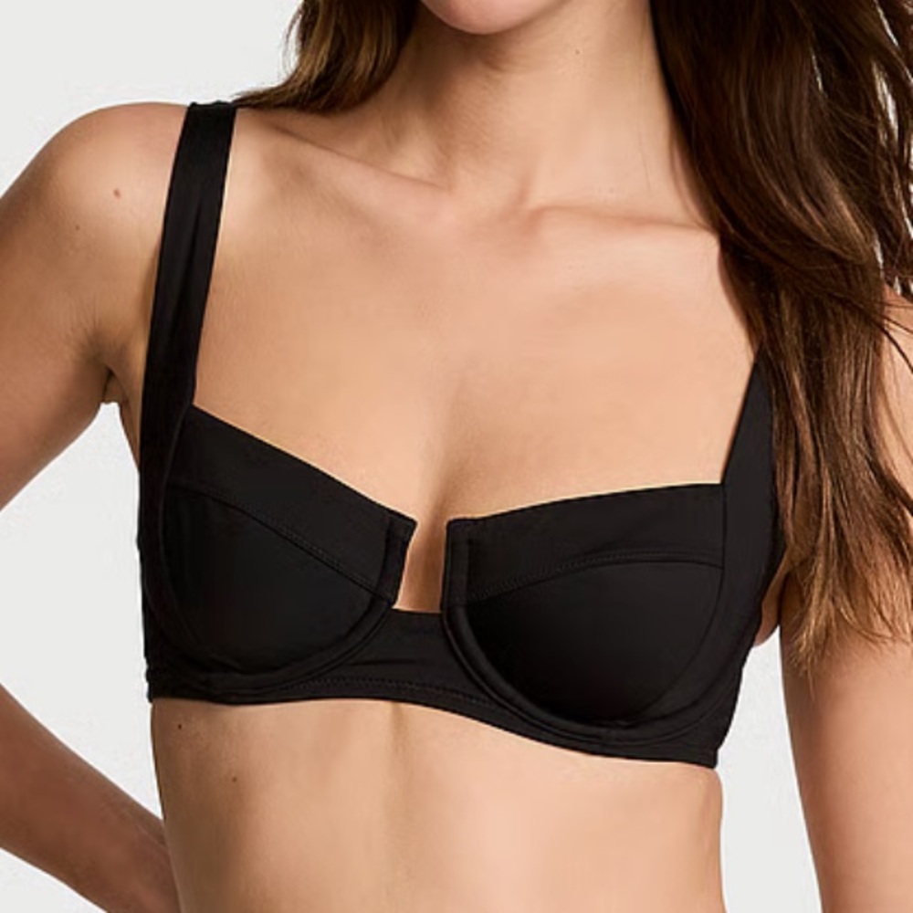 Victoria's Secret Black Underwire Bikini Top NWT